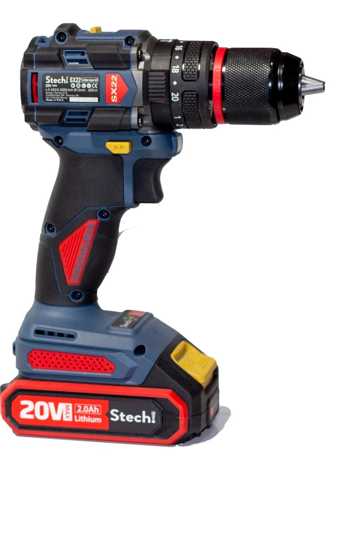 STECH END SX22-2*2.0 AH AKÜLÜ KÖMÜRSÜZ DARBELİ MATKAP