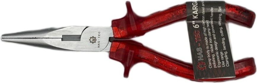 Kargaburun 6" (160MM) | Şeffaf Plastik Kaplamalı Çelik, Ince Uçlu ve Hassas Çalışma
