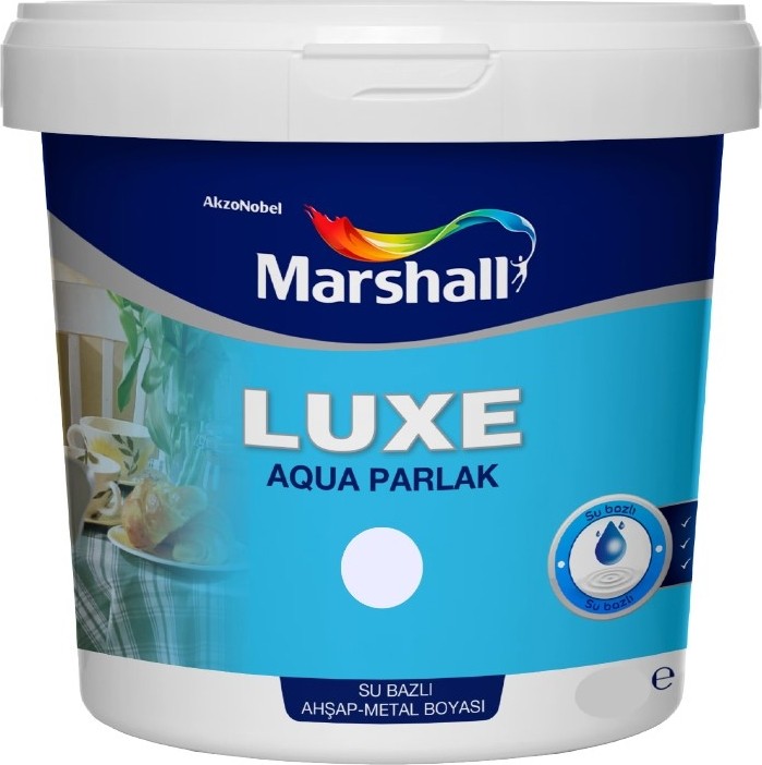 Luxe Aqua Parlak Genel Amaçlı Saf Akrilik Su Bazlı Boya 1l Kırık Beyaz