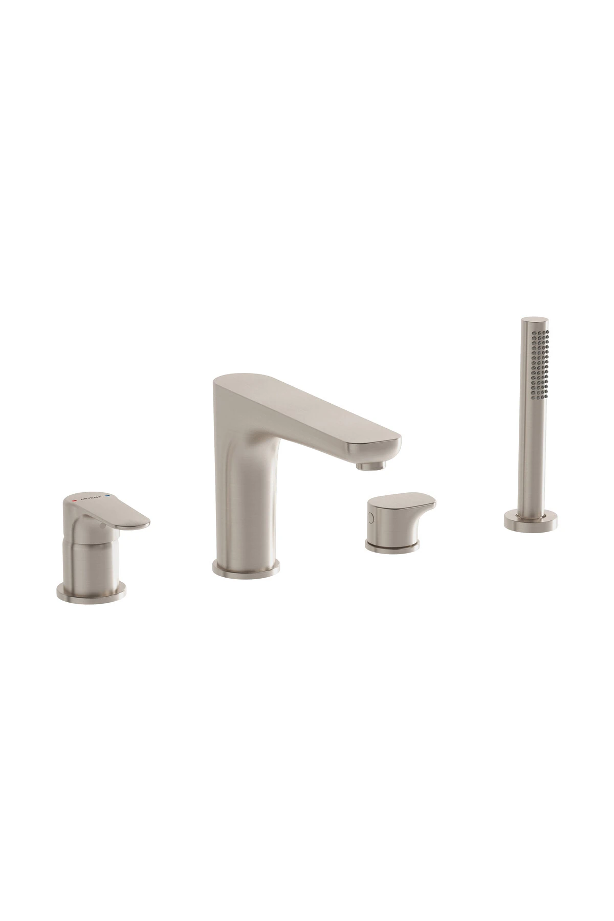 Root Round A4274334 Küvet Bataryası, 4 Delikli, Fırçalı Nikel