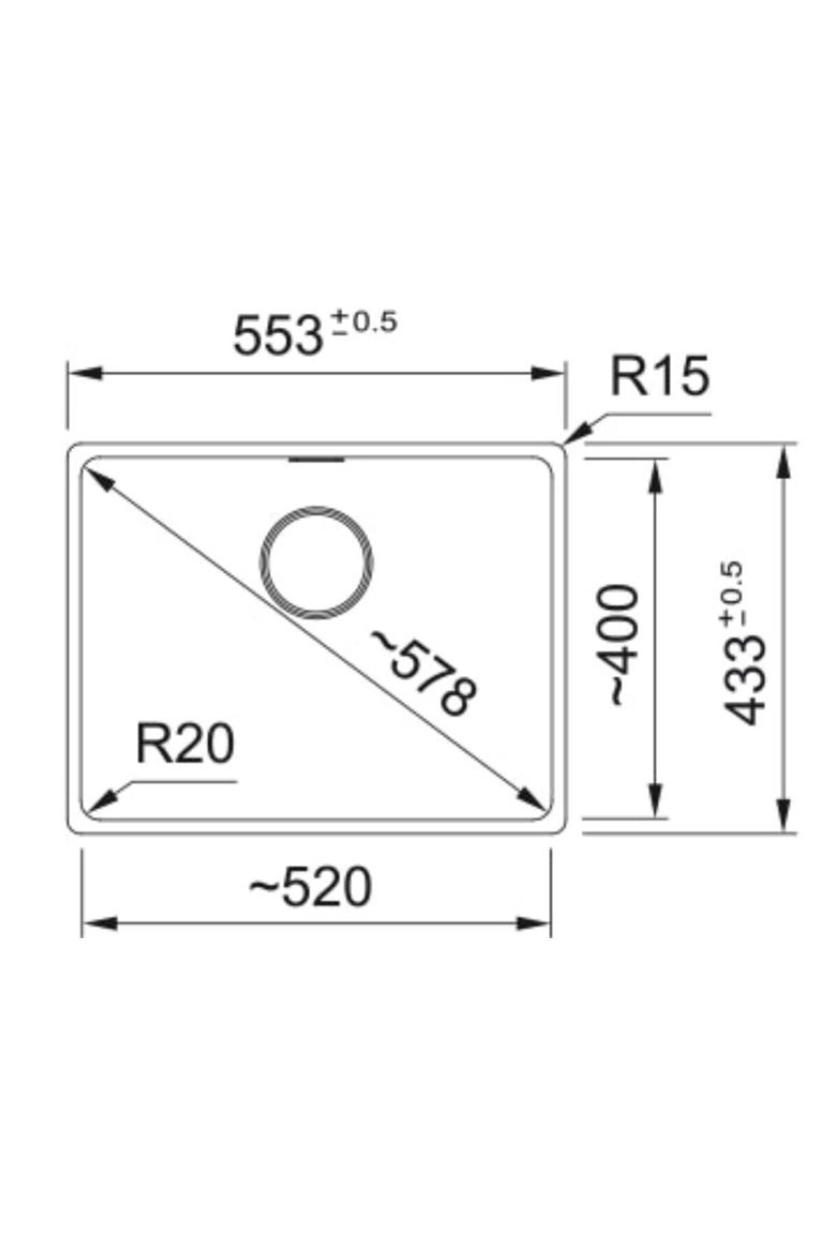 Mrg 210/110-52 Avena Tek Gözlü Granit Eviye