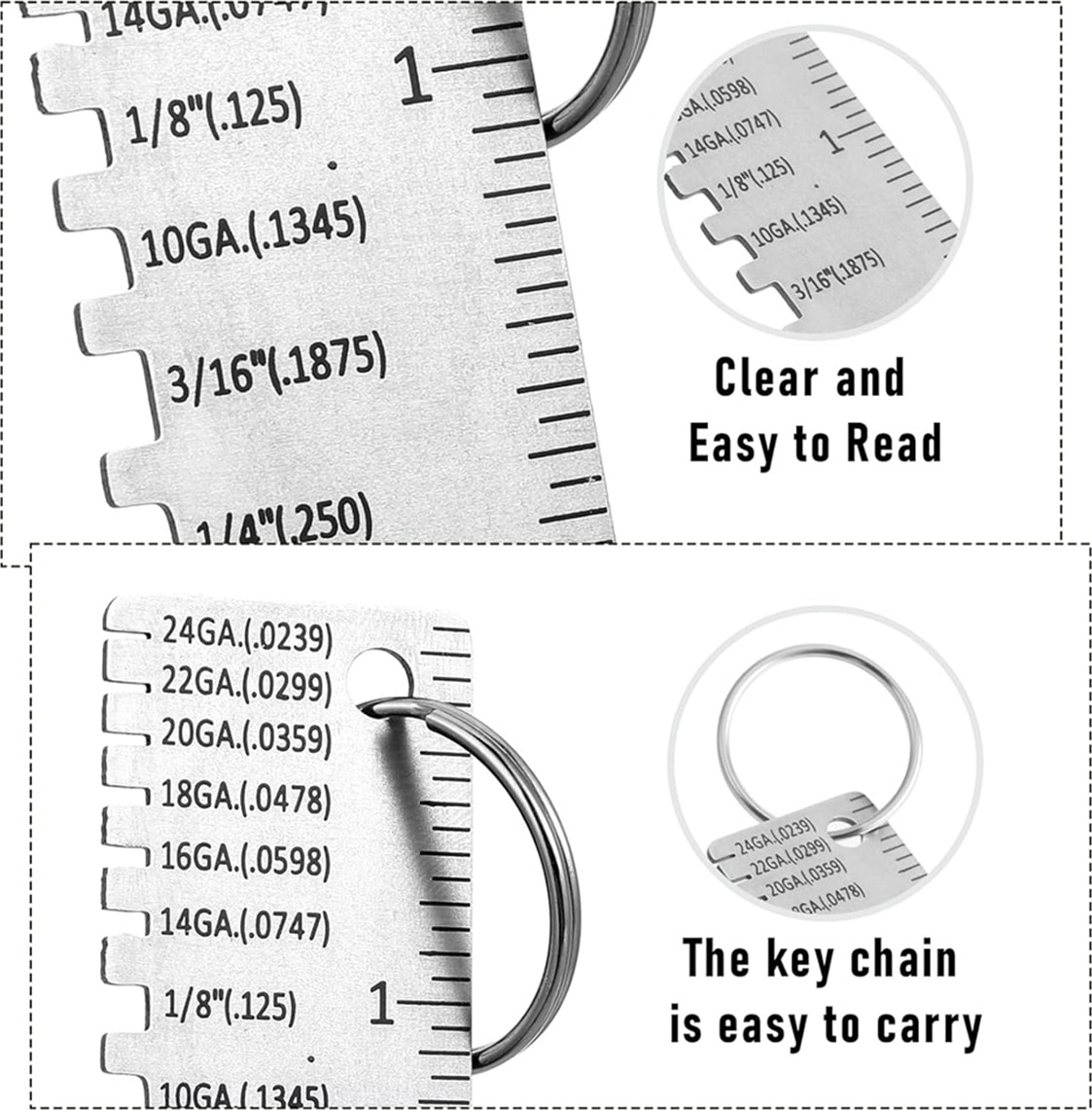 Shingle Ölçer Kaynak Araçları Tel/metal Sac Kalınlık Ölçer (Yurt Dışından)