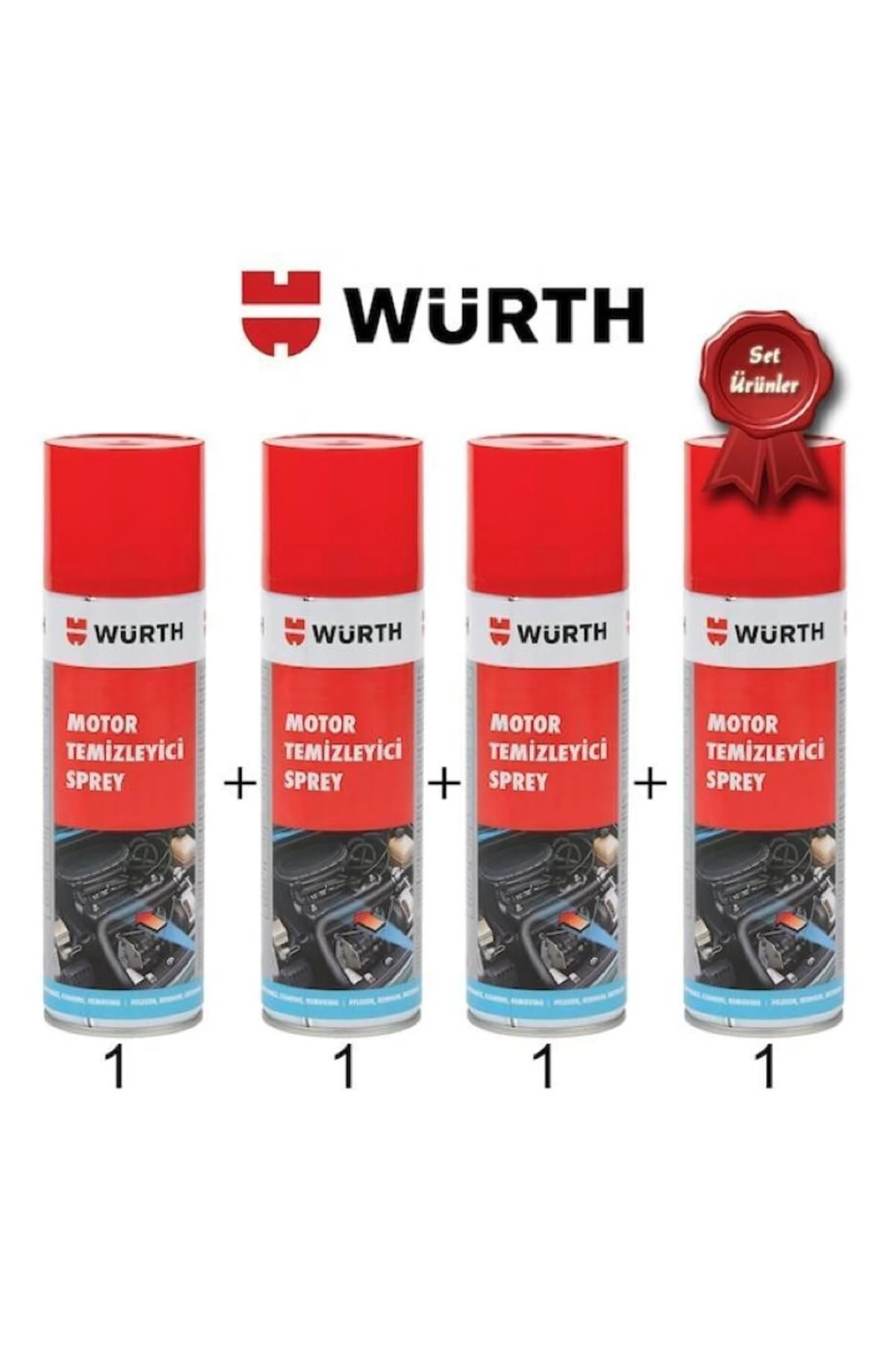 WÜRTH MOTOR TEMİZLEME SPREYİ (500ML) (4 ADET)