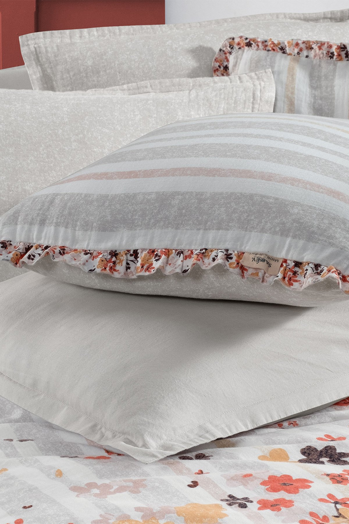 Catalina Bej Tek Kişilik %100 Pamuk Mood Comfort Müslin Nevresim Takımı