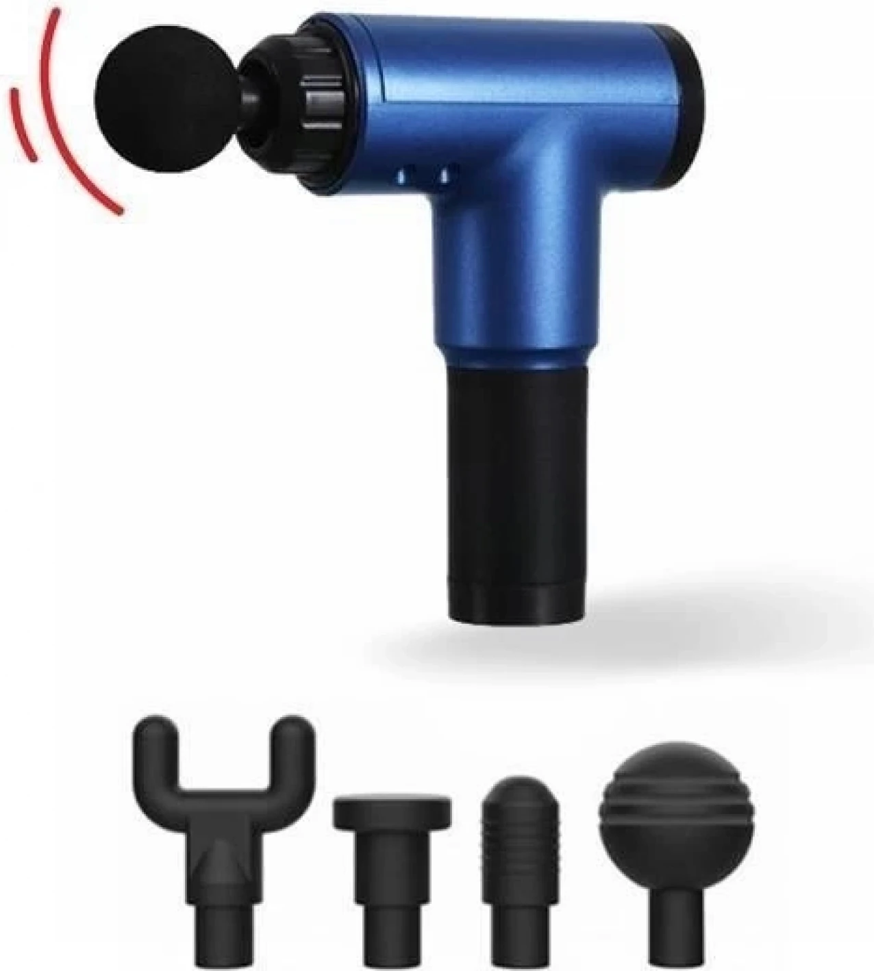 4 Başlıklı 6 Seviye Hız Ayarlı Vurmalı Kas Yoğurmalı Titreşimli Masaj Tabancası Aleti