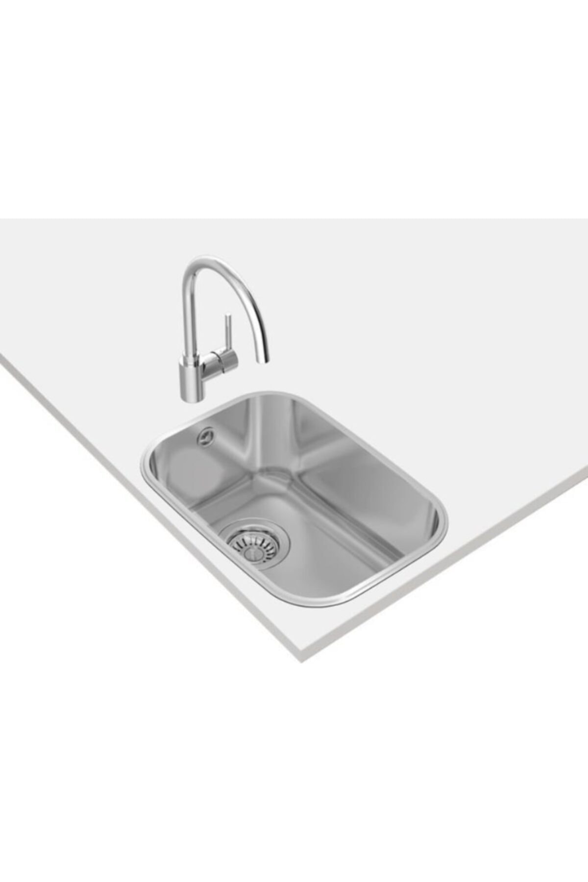 - BE 28.40 TEZGAHALTI EVYE - Tezgahaltı Eviye - Paslanmaz Çelik - 28 cm - 10125003