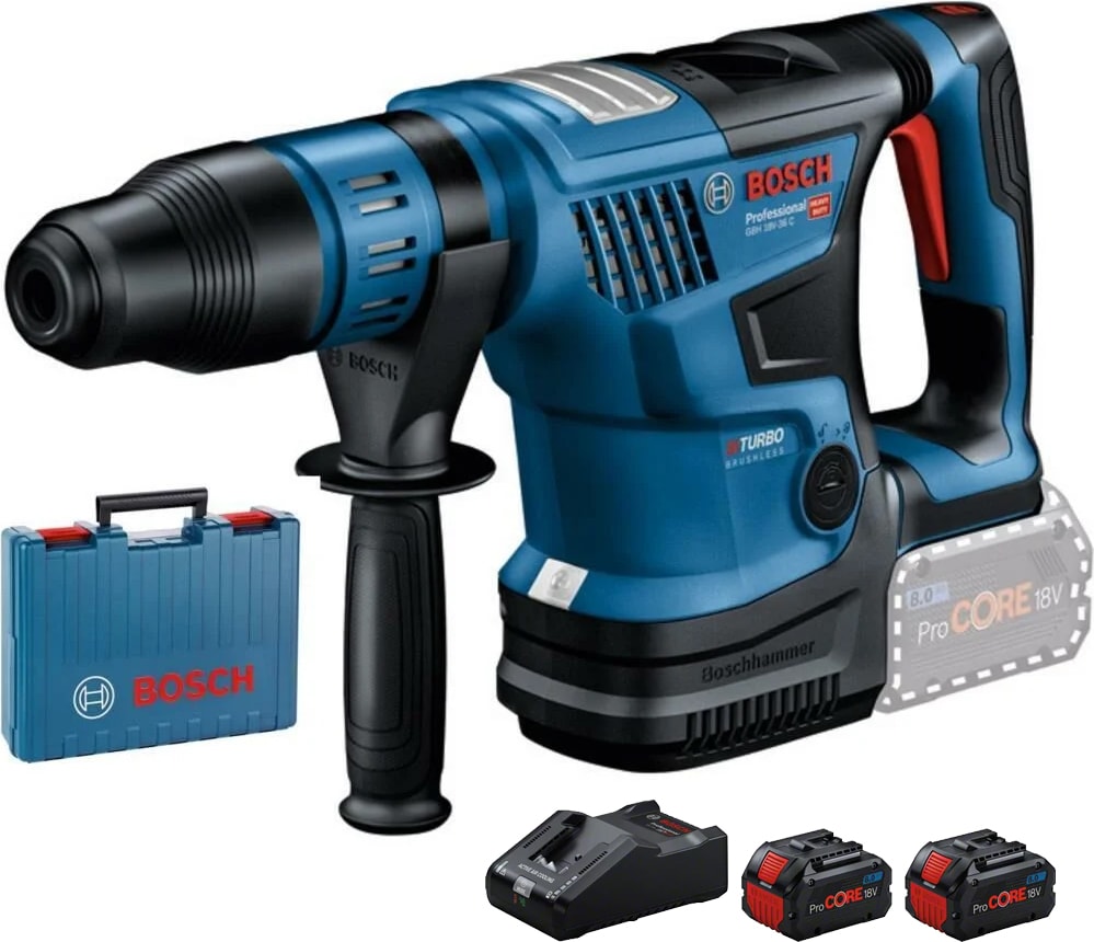 BOSCH Gbh 18V 36C Akülü Kırıcı Delici 2X8A Biturbo