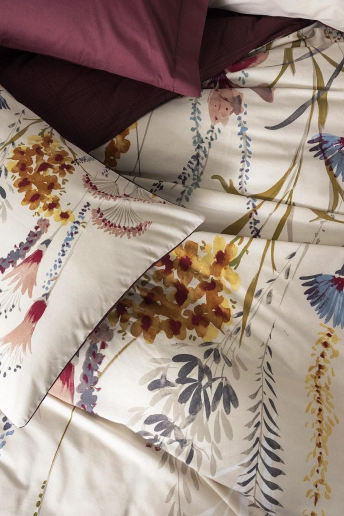 Modeline Çift Kişilik Nevresim Takımı Flos Bordo