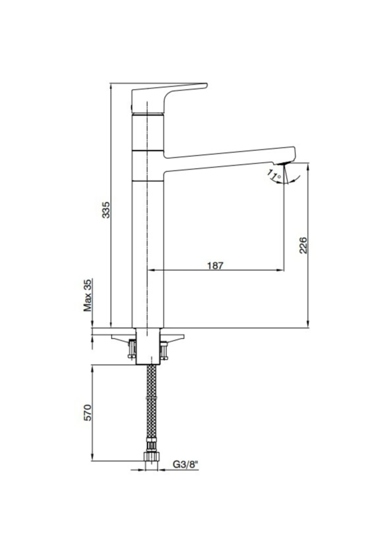 Luna Yüksek Tip Lavabo Bataryası 102108949