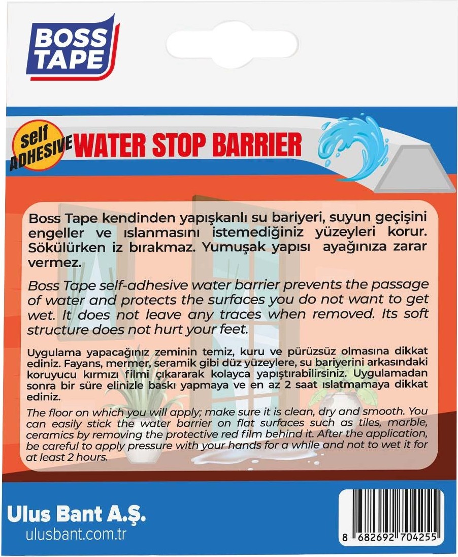 Duş Kapı Eşiği Mutfak Tezgahı Etrafı Su Kesici Bariyer Beyaz 1 Metre
