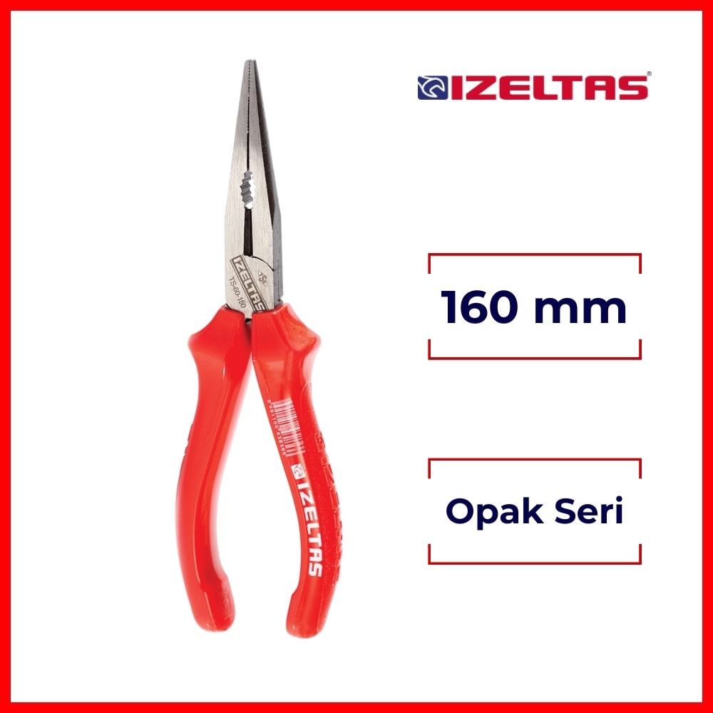 | İzole Karga Burun Pense, 160 mm Opak Seri, Güvenli ve Dayanıklı