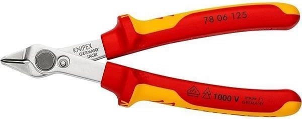 Knipex Electronic Super Knips® Vde Yalıtımlı ve Çok Bileşenli Kapaklar, Vde-Testli 125 mm (Sb