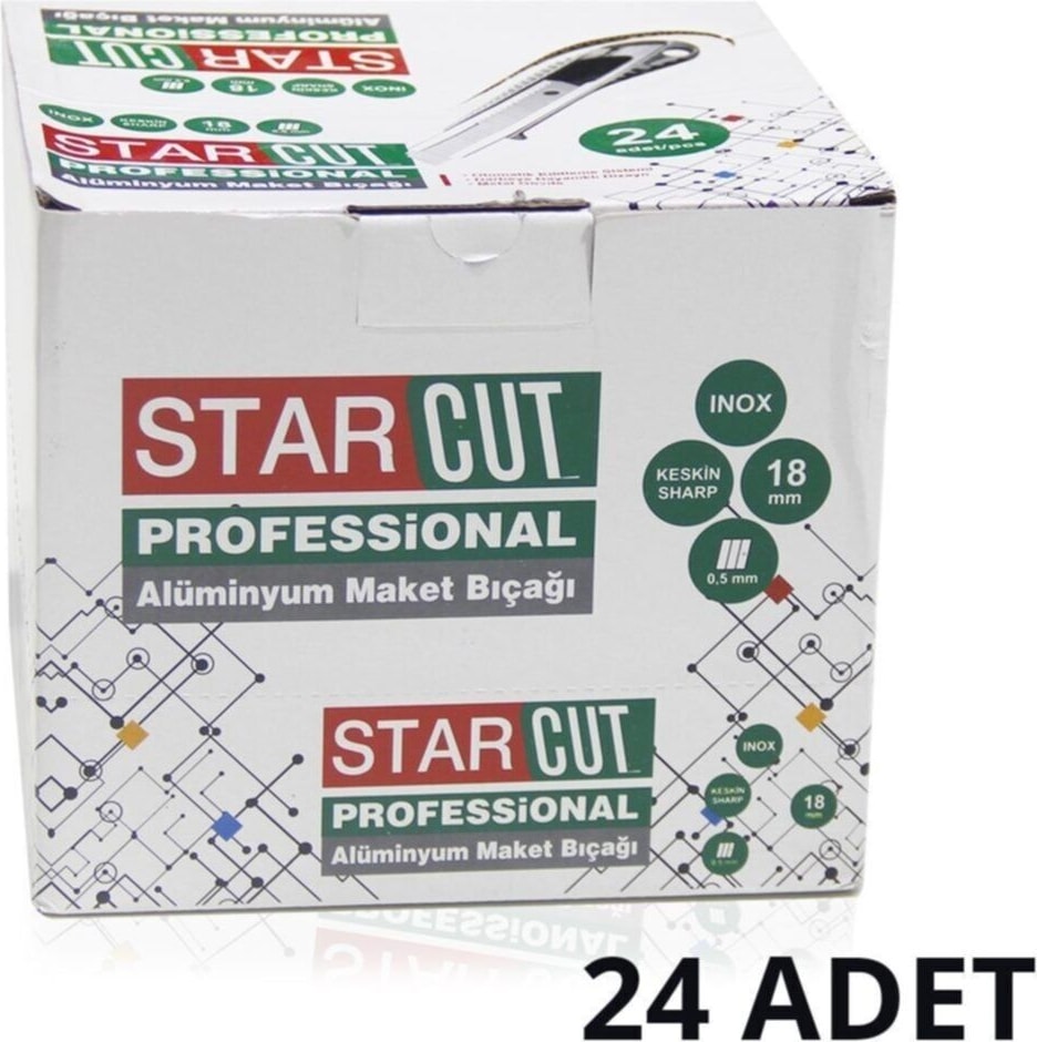 Alüminyum Maket Bıçağı / Falçata 24'lü Kutu