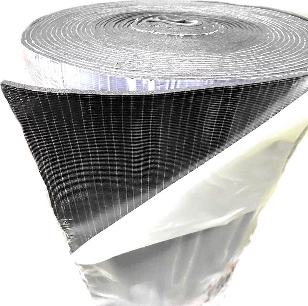 Kauçuk Izolasyon 13MM 120CM 16.8m2 Kendinden Yapışkanlı Elastomerik Kauçuk Köpüğü Yalıtım Levhası