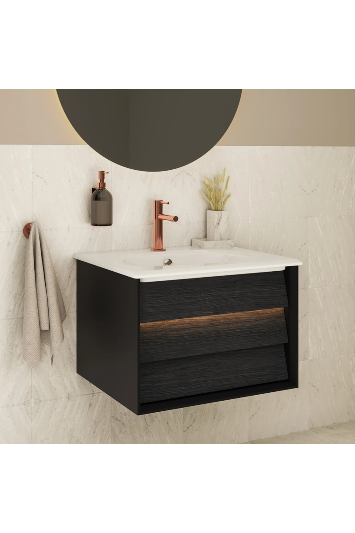 Origin A4255629 lavabo Bataryası, Soft Bakır