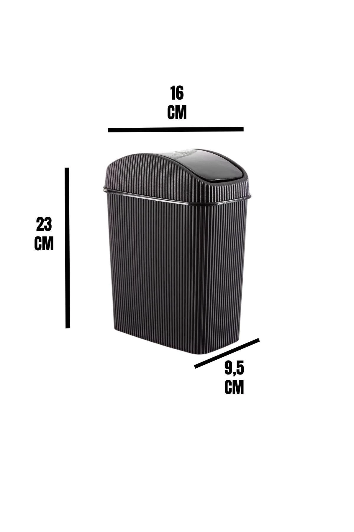 Mini Çöp Kovası, Mutfak, Banyo, Tuvalet, Ofis Çöp Kutusu Siyah