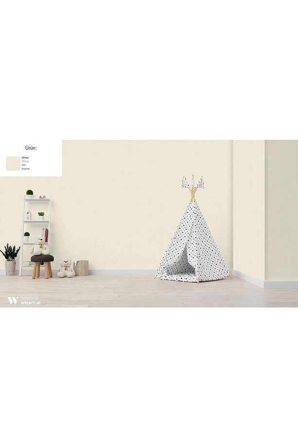Alfa Duvar Kağıdı Düz Sade Desenli Non-woven (elyaf Taban) Vinil Kaplı (3716-3)