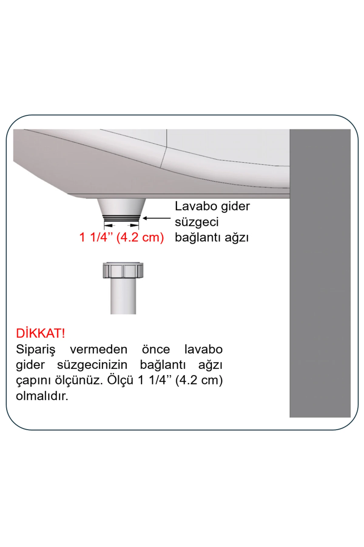 Yer kazandıran lavabo sifonu 300KS, beyaz, ankastre koku önleyici giderici kolay temizlenir sifonlu