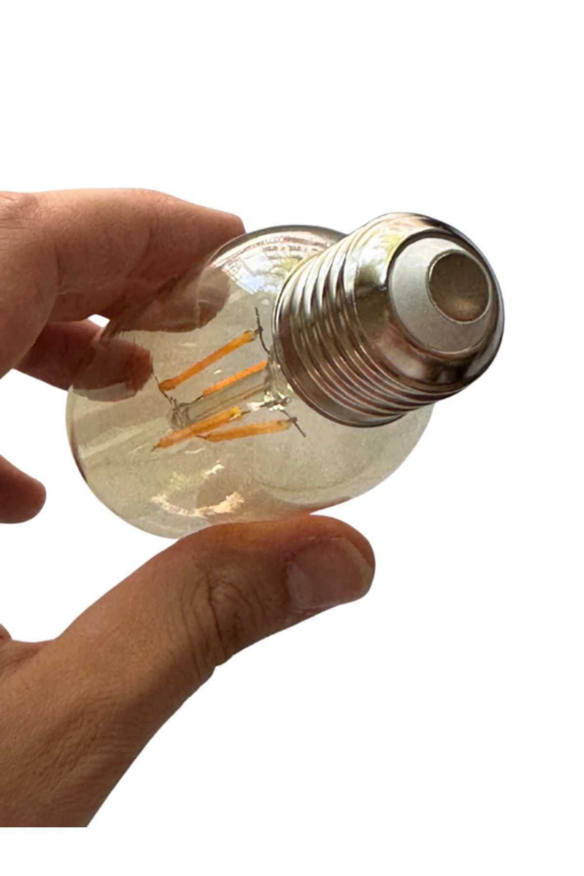 (5 Adet) 6W (48W) 2500K (Günışığı) E27 Duylu (Kalın Duy) Şeffaf Led Ampul