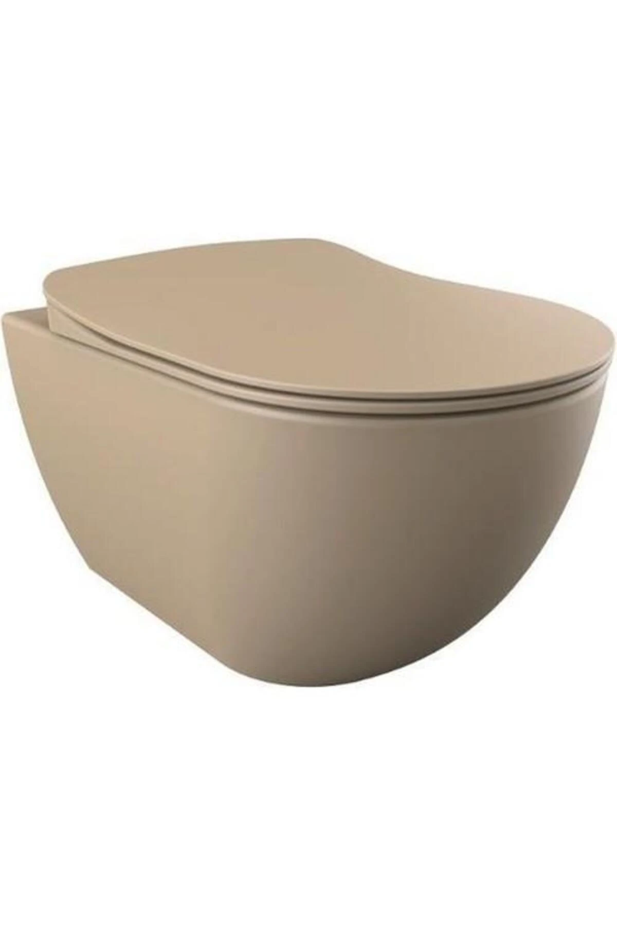 Free Rim-off Asma Klozet Cappuciono Mat Duck Klozet Kapağı Cappuciono