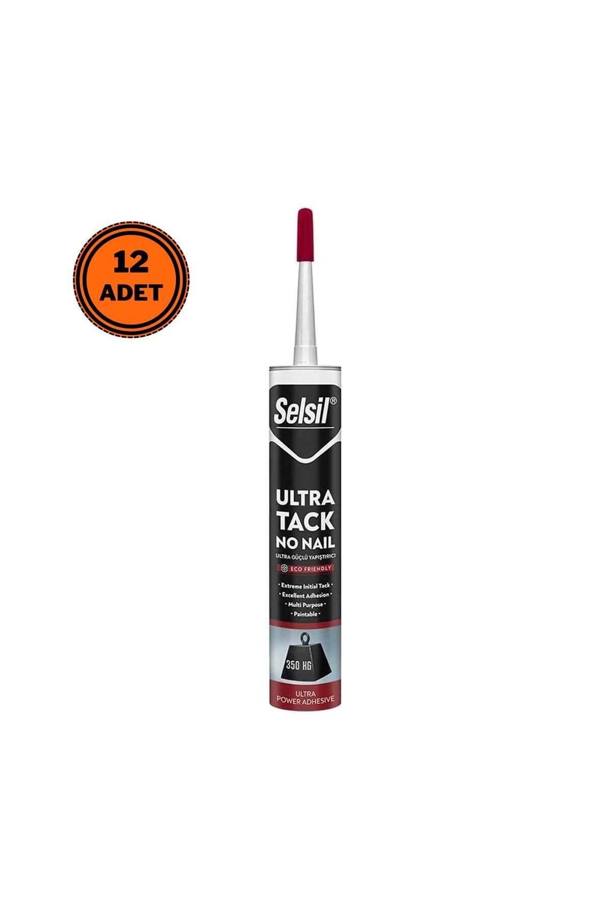 12 Adet  Ultra Tack Montaj Yapıştırıcı Korniş Yapıştırıcısı 290 ml