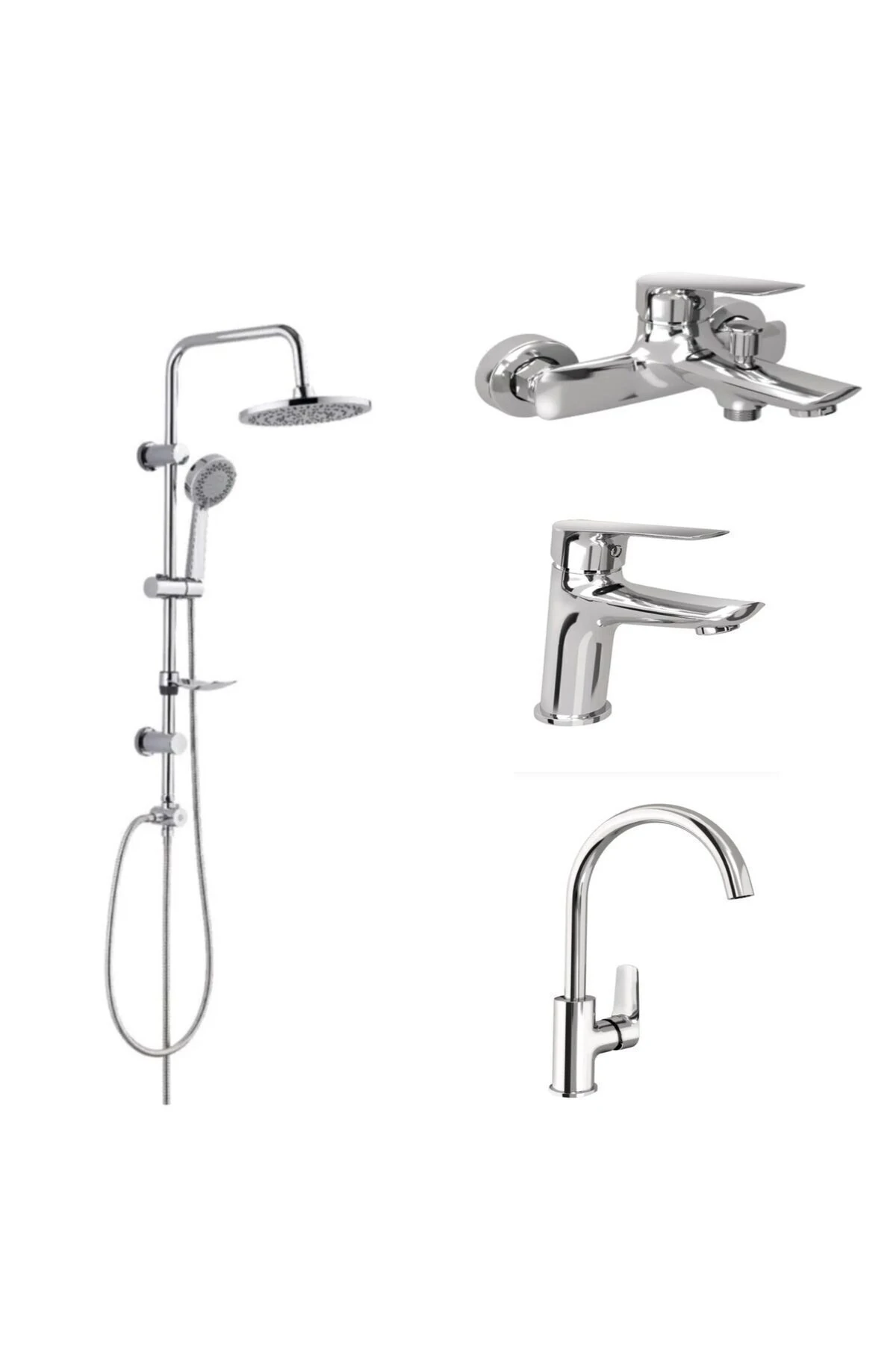 TANDEM BANYO + LAVABO + MUTFAK BATARYASI  VE 53230 TEPE DUŞ SETİ