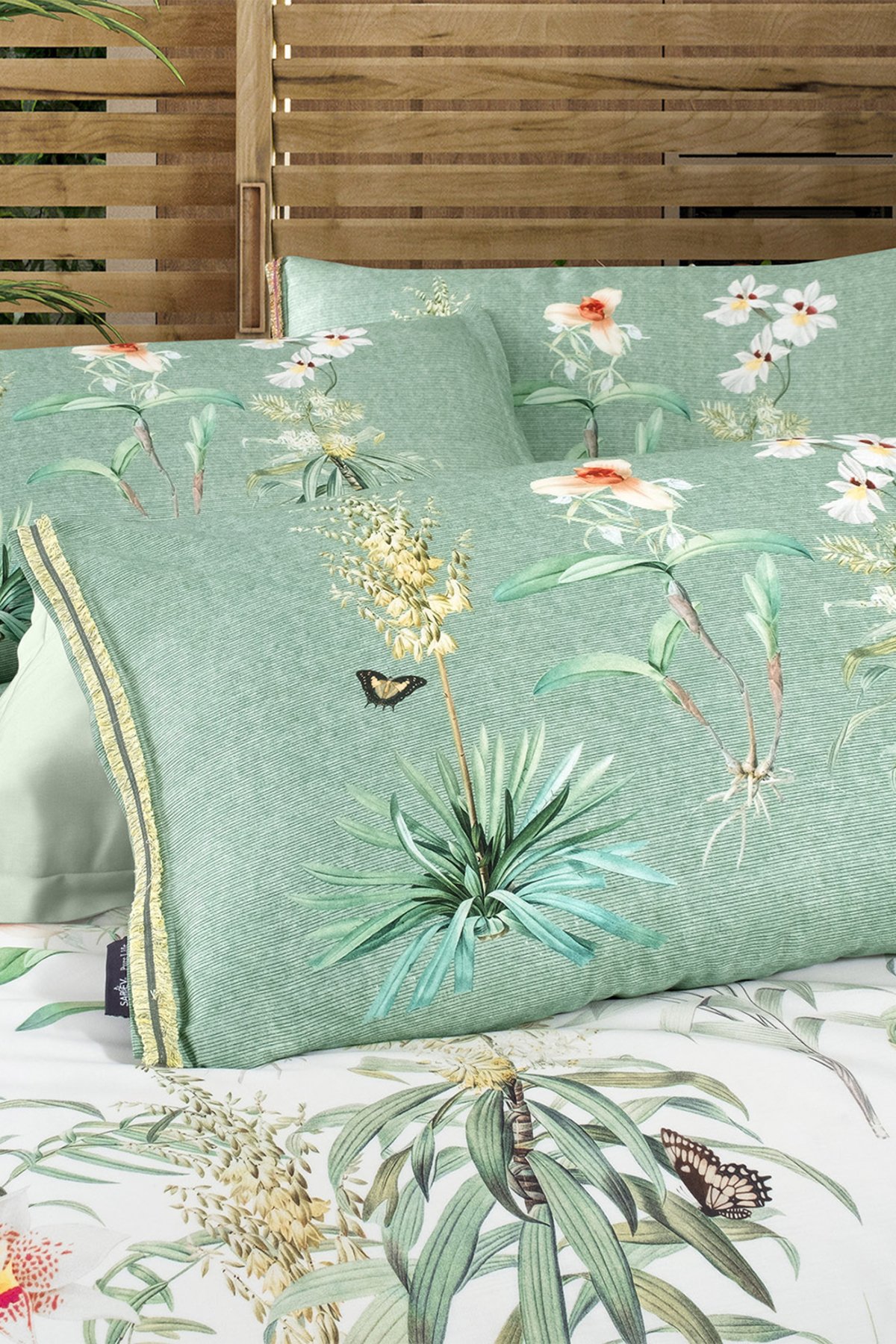 Felina Yeşil King Size (Battal Boy) %100 Pamuk Lyocell Nevresim Takımı