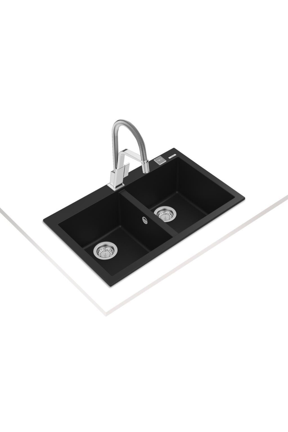 Forsquare 790 Tezgah Üstü Siyah Granit Evye