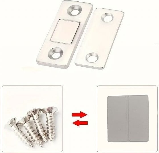 Magnifix 5 Adet SLIM güçlü mıknatıslı kapak tutucu (kapı, çekmece tutucu, çıt çıt)