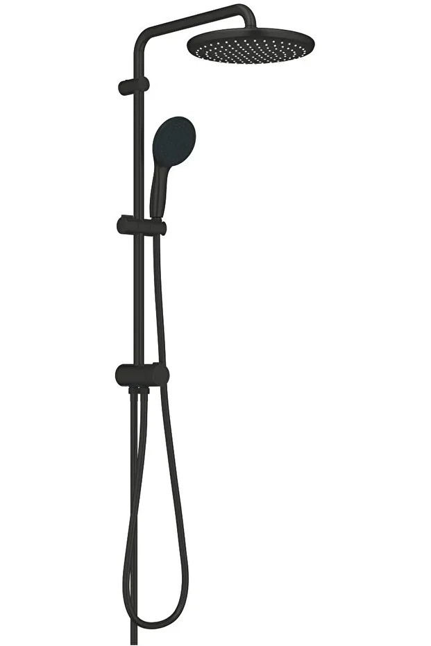 Tempesta System 250 Duvara Monte Duş Sistemi, Yön Değiştiricili, Mat Siyah - 269802431