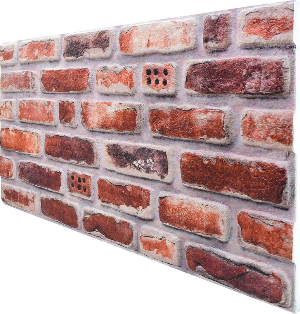 5 Adet (2,5m2) x Tuğla Desenli 3 Boyutlu Renkli Strafor Köpük Duvar Kaplama Paneli (BR-543)