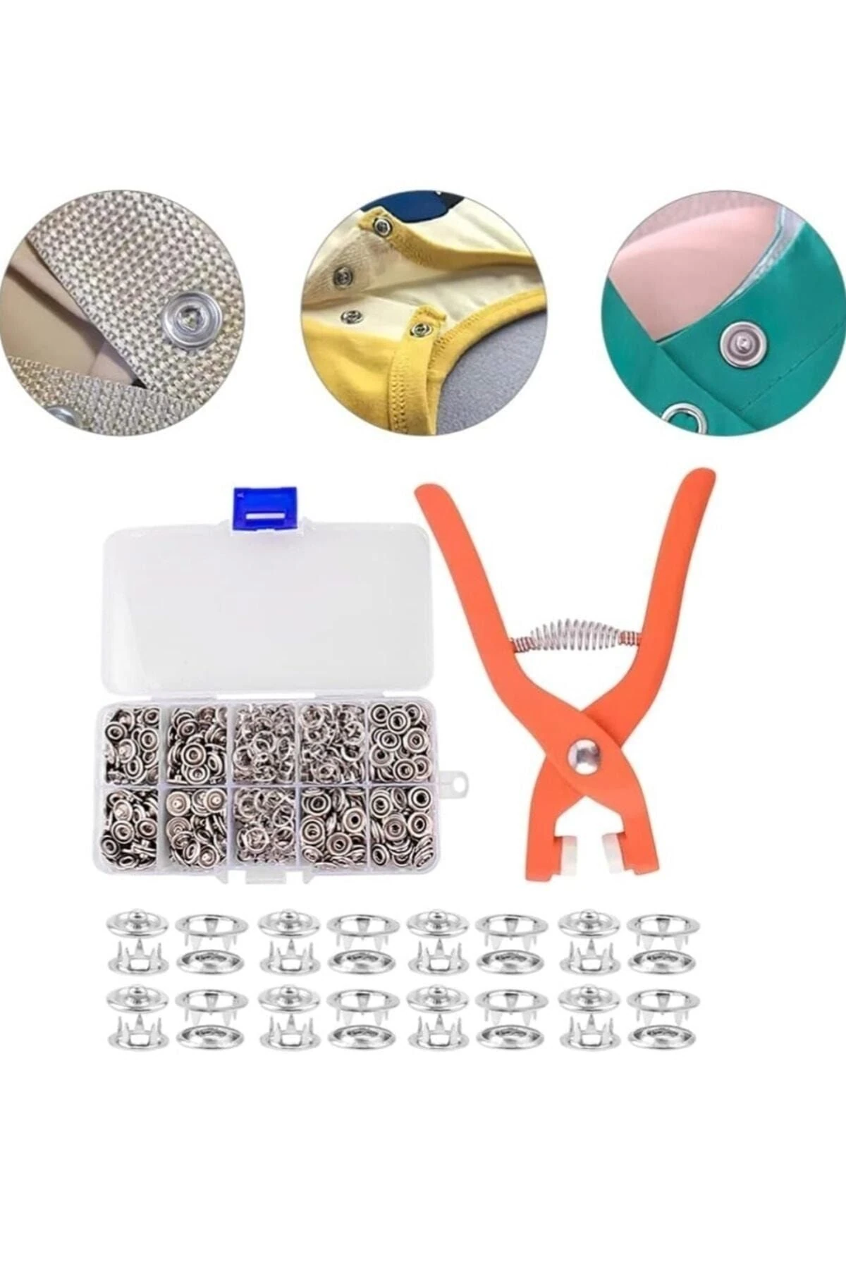 Silikon Çelik Çıtçıt Pense ve Çıtçıt Seti, Çıtçıt Düğmeleri