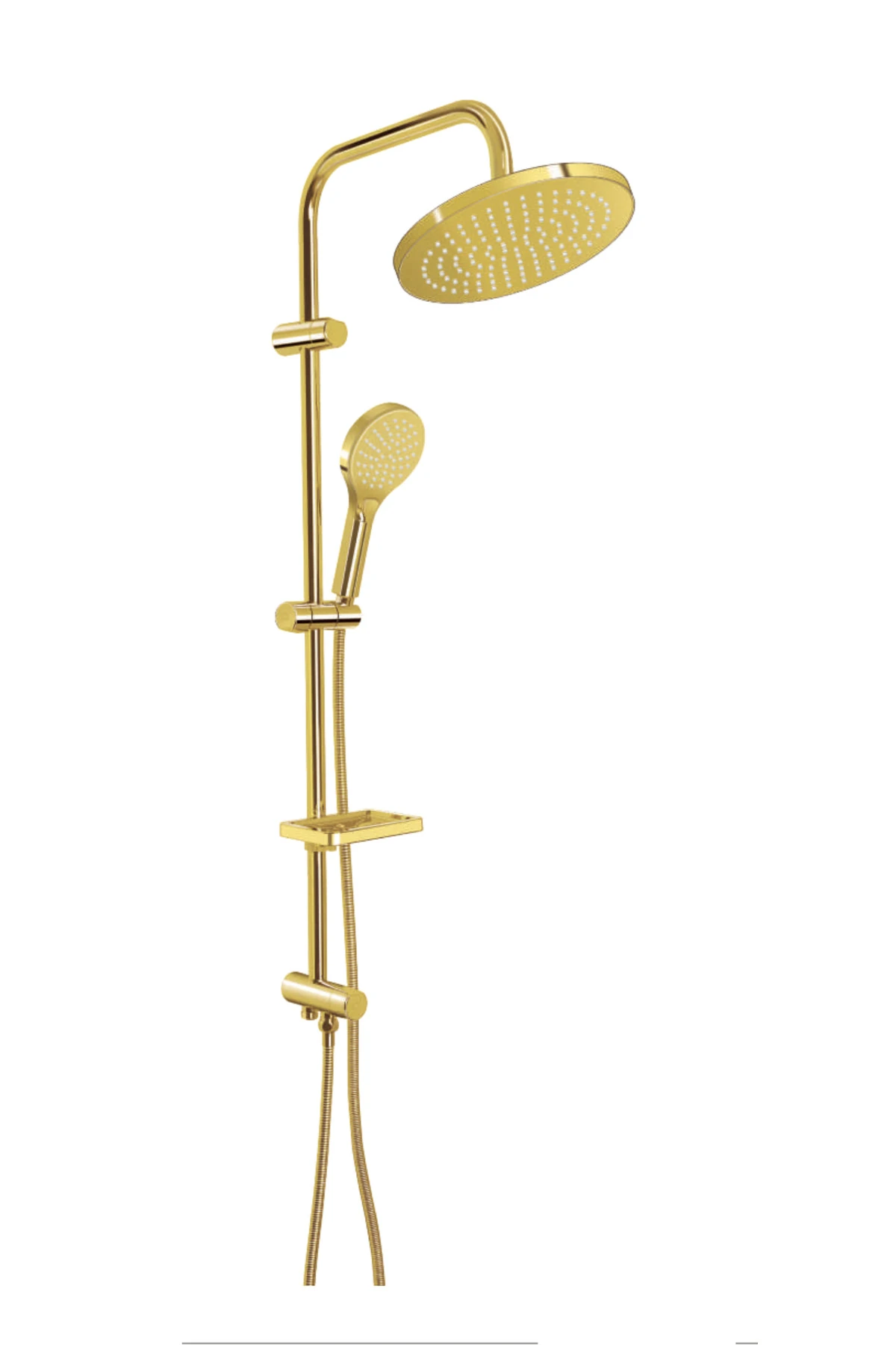 Gold Yağmurlama Duş Sistemi Yuvarlak Tasarım Dubai Duş Seti