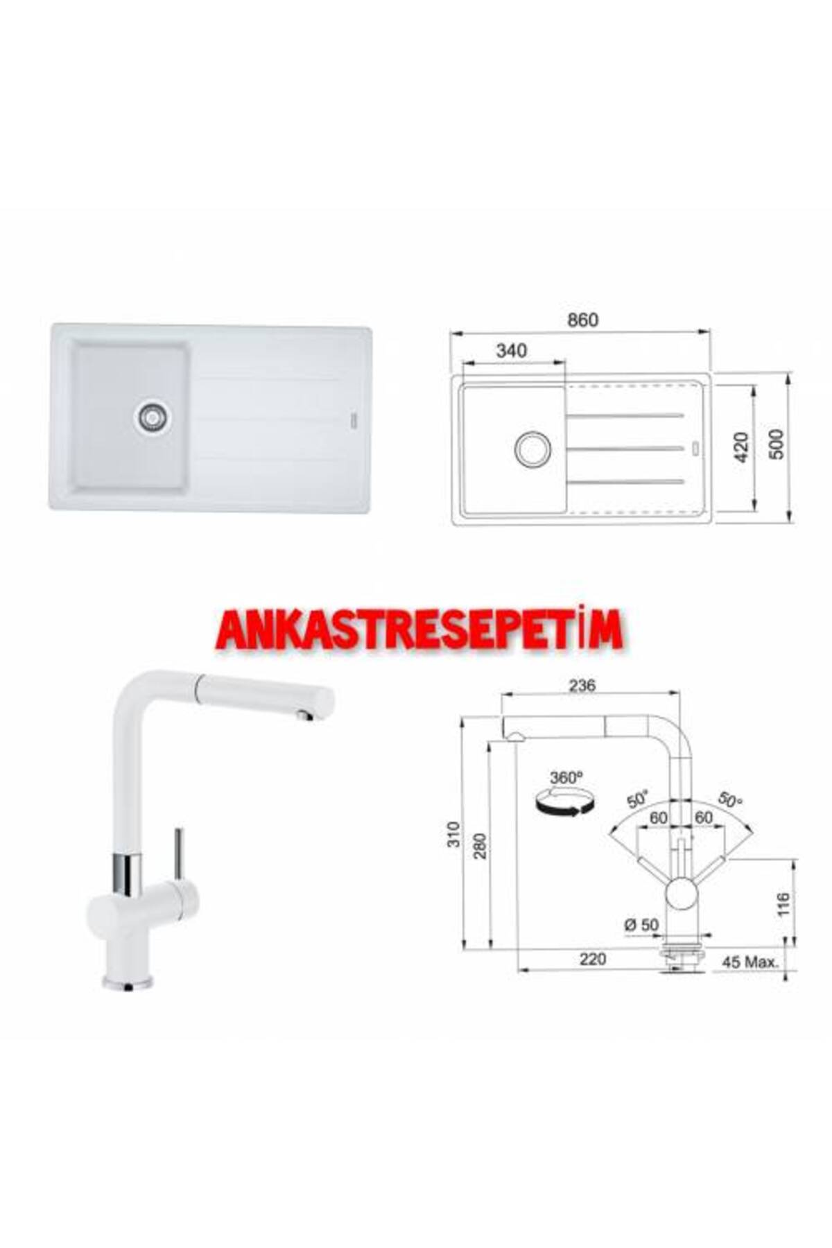 Yetkili Satış Bayisinde Bfg 611-86 Bianco Eviye,active Plus 1armatür Seti Kampanya