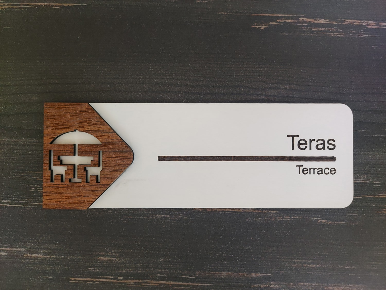 Teras Ofis Oda Kapı İsimliği Yönlendirme Tabelası Levhası Kişiselleştirilebilir