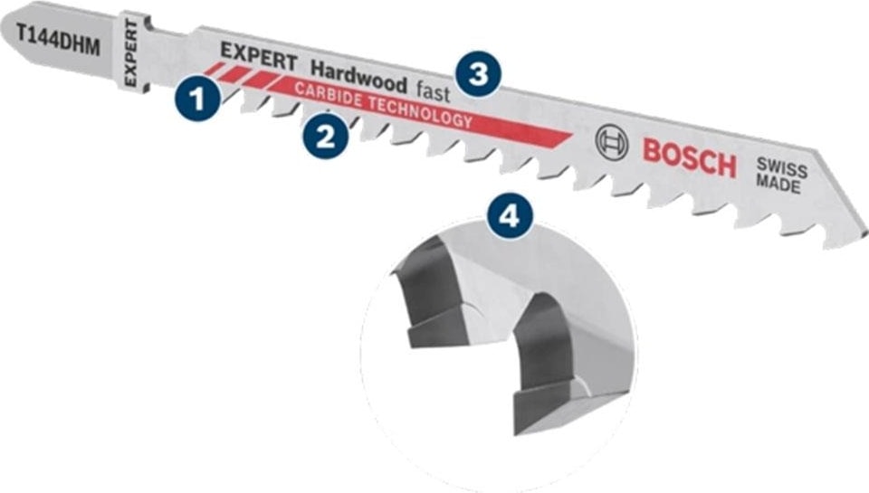BOSCH Expert T144 Dhm Karbür Dişli Uzun Ömürlü Dekupaj Testere Bıçağı
