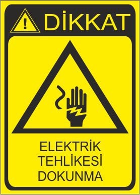 Energy Tehlikesi Dokunma 25 X 35 Cm Uyarı Levhası