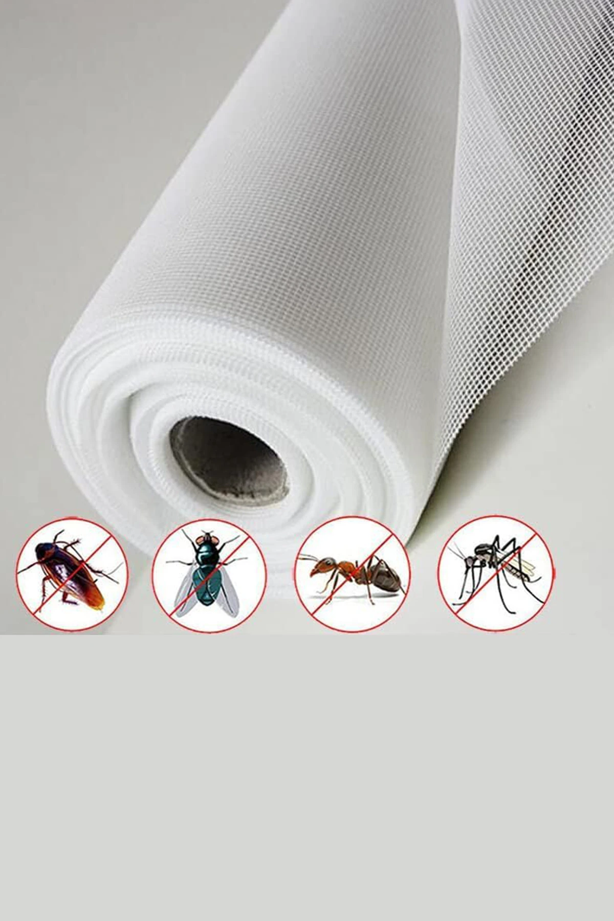 Pencere Sinekliği 130x150 Cm Çift Taraflı Bantlı Sinek Önleyici Kovucu Tül Perde Kapı Sinekliği Teli