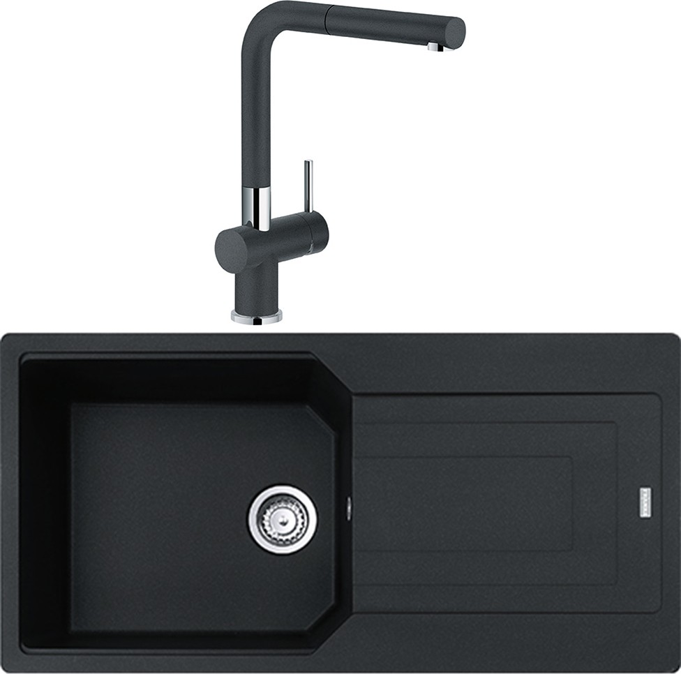 Urban Ubg 611-100 Tek Gözlü Granit Eviye + Active Plus Doccia Armatür (Nero)