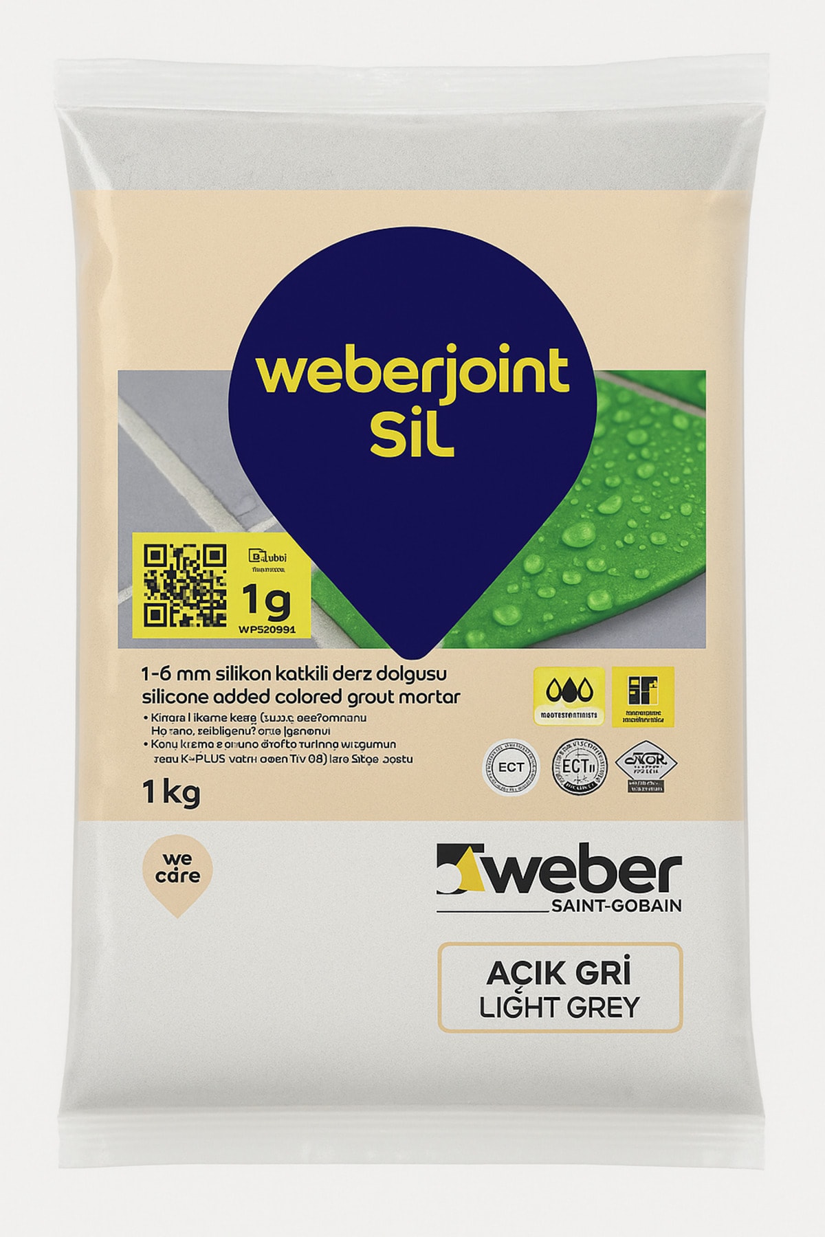 SİLİKONLU DERZ DOLGU 1 KG AÇIK GRİ