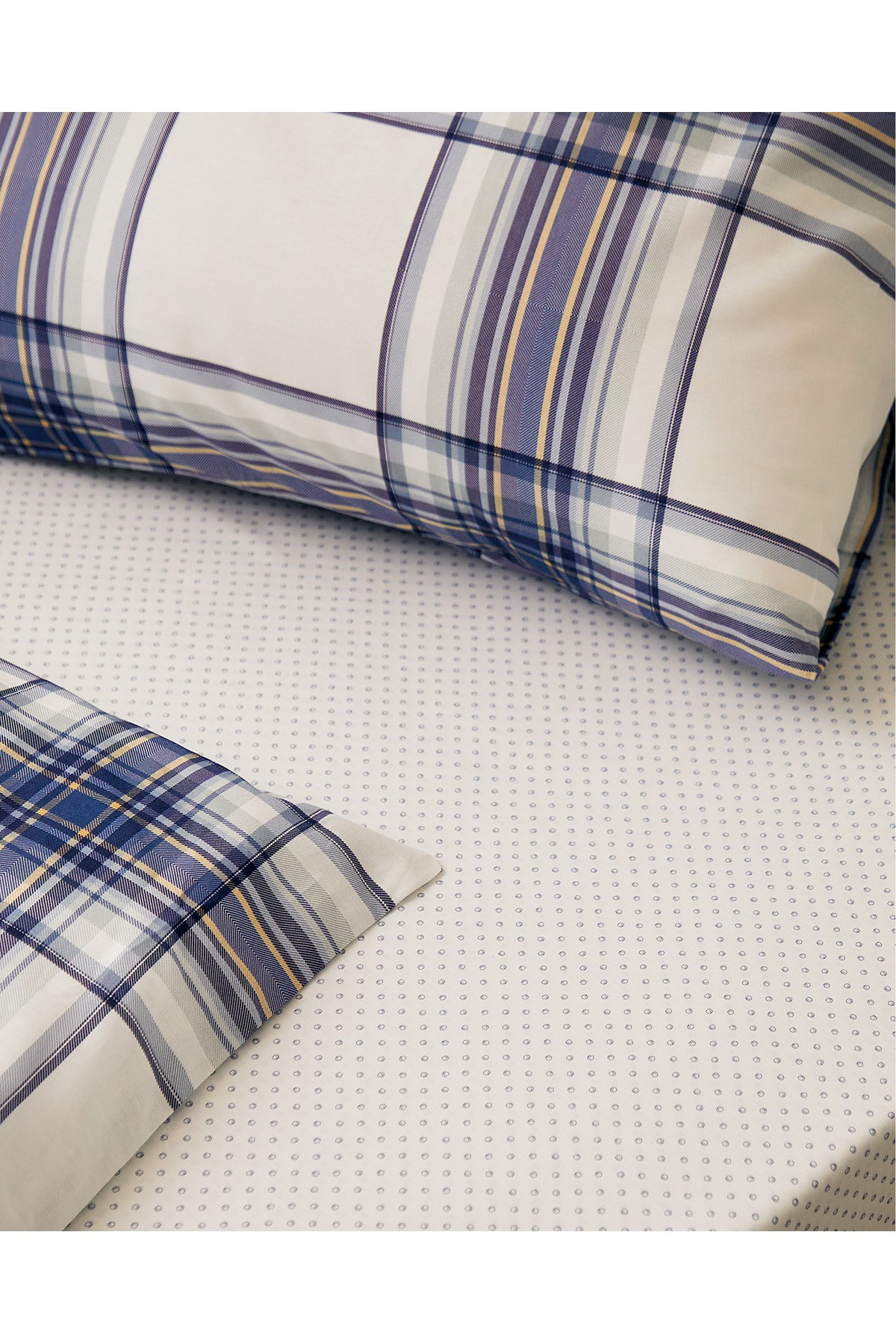 Lacene King Size %100 Pamuk Ranforce Baskılı Nevresim Takımı - Lacivert