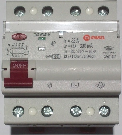 4X32A 300Ma Kaçak Akım Koruma Şalteri