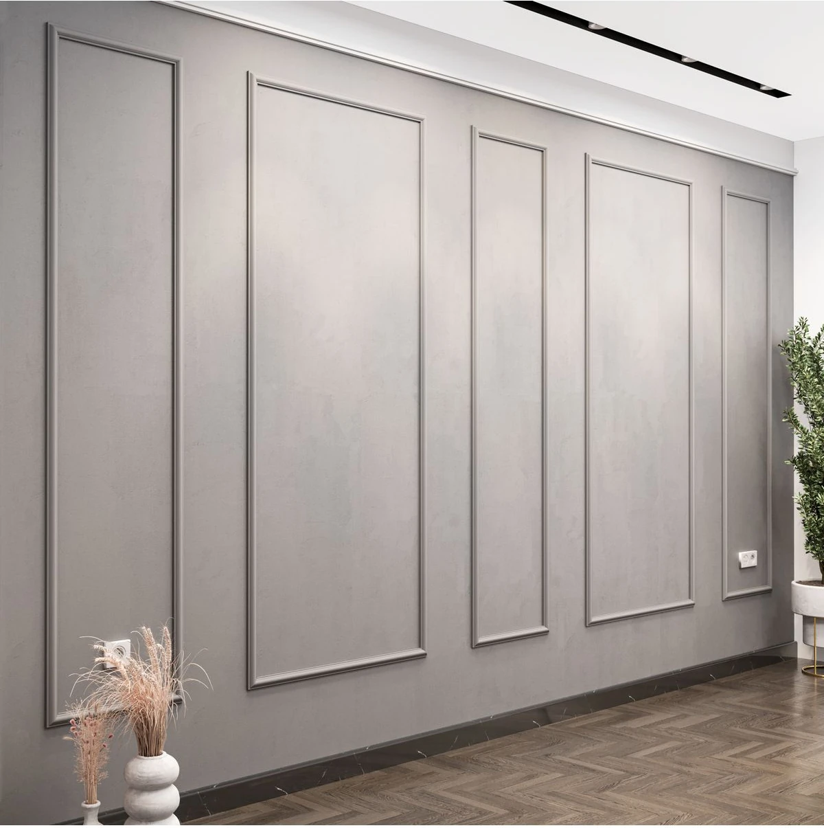 Dekoratif Boyanabilir Montaja Hazır Duvar Çıtası,önceden Kesilmiş Astarlı Kendin Yap Kit (P30)