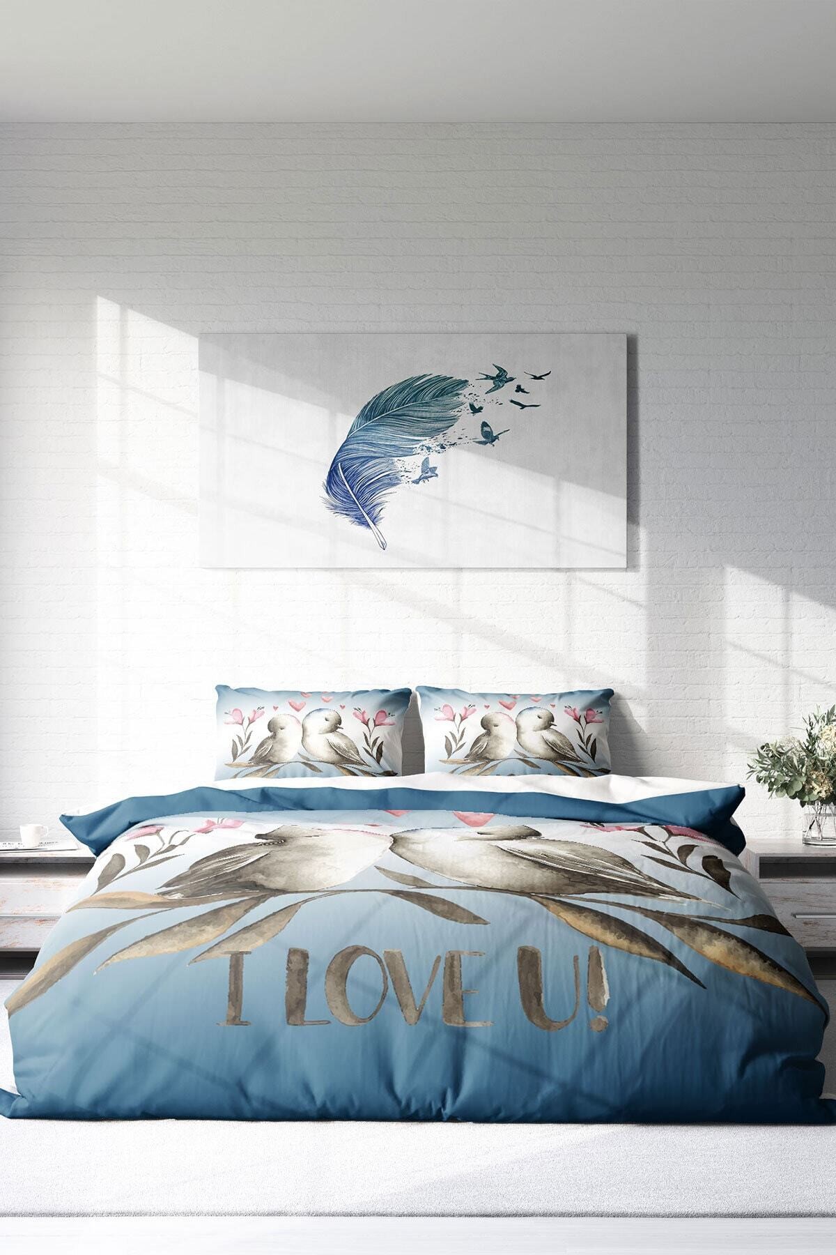Kıng Sıze Sevgililer Günü Vııı 3d Çift Kişilik Nevresim Takımı 220x240cm