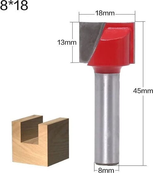8X18 8mm Shank Temizleme Alt Freze Uçları Çapı Karbür Kesiciler Ahşap Araçları Freze Kesici Ağaç Işleme Yüzey Planya Yönlendirici (Yurt Dışından)