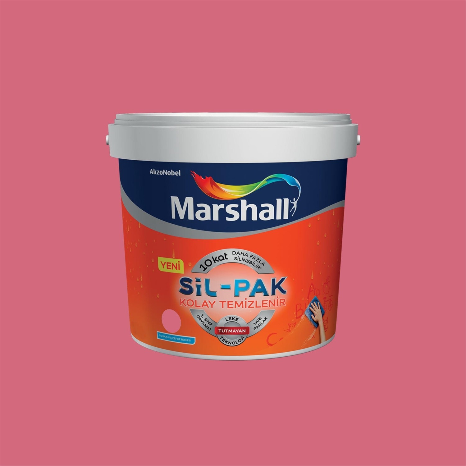 Fuşya Çiçeği 15 Litre Sil-Pak Kolay Temizlenir Silinebilir Su Bazlı Iç Cephe Boyası (MARSHALL.5253656)