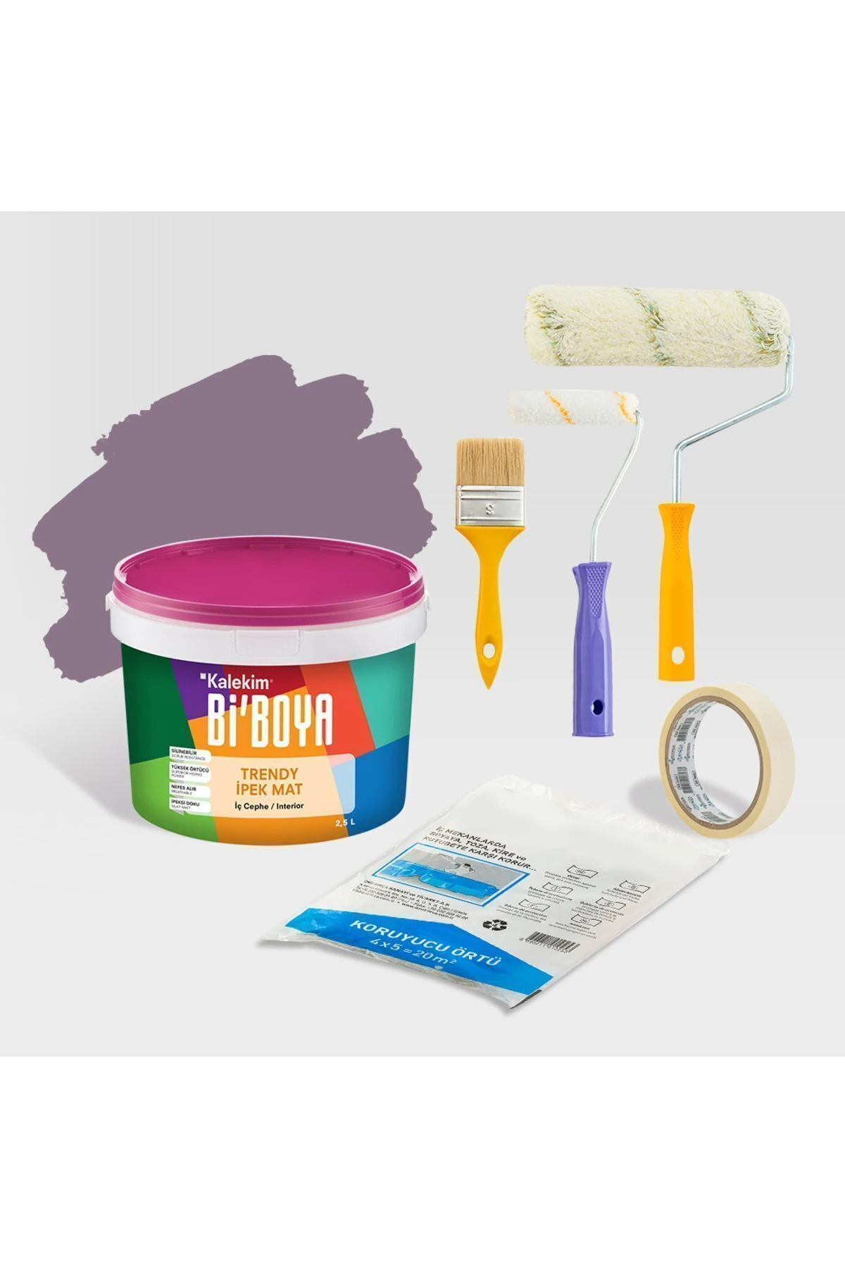 Tek Oda Boyama Seti Eflatun