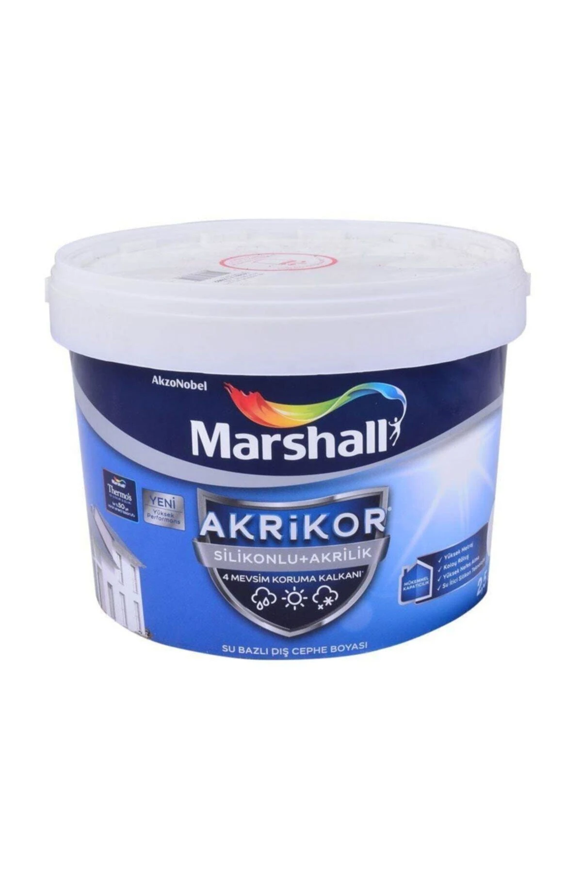 Akrikor Silikonlu Dış Cephe Boyası 2.5 Lt Papatya