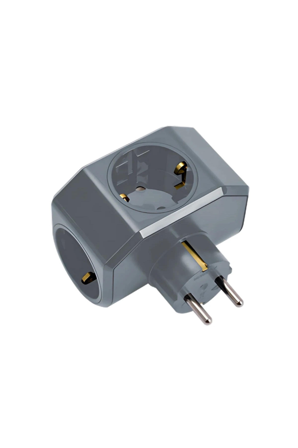 Yonca Plus Priz – 3lü, Gri, Şık Ve Dayanıklı Tasarım