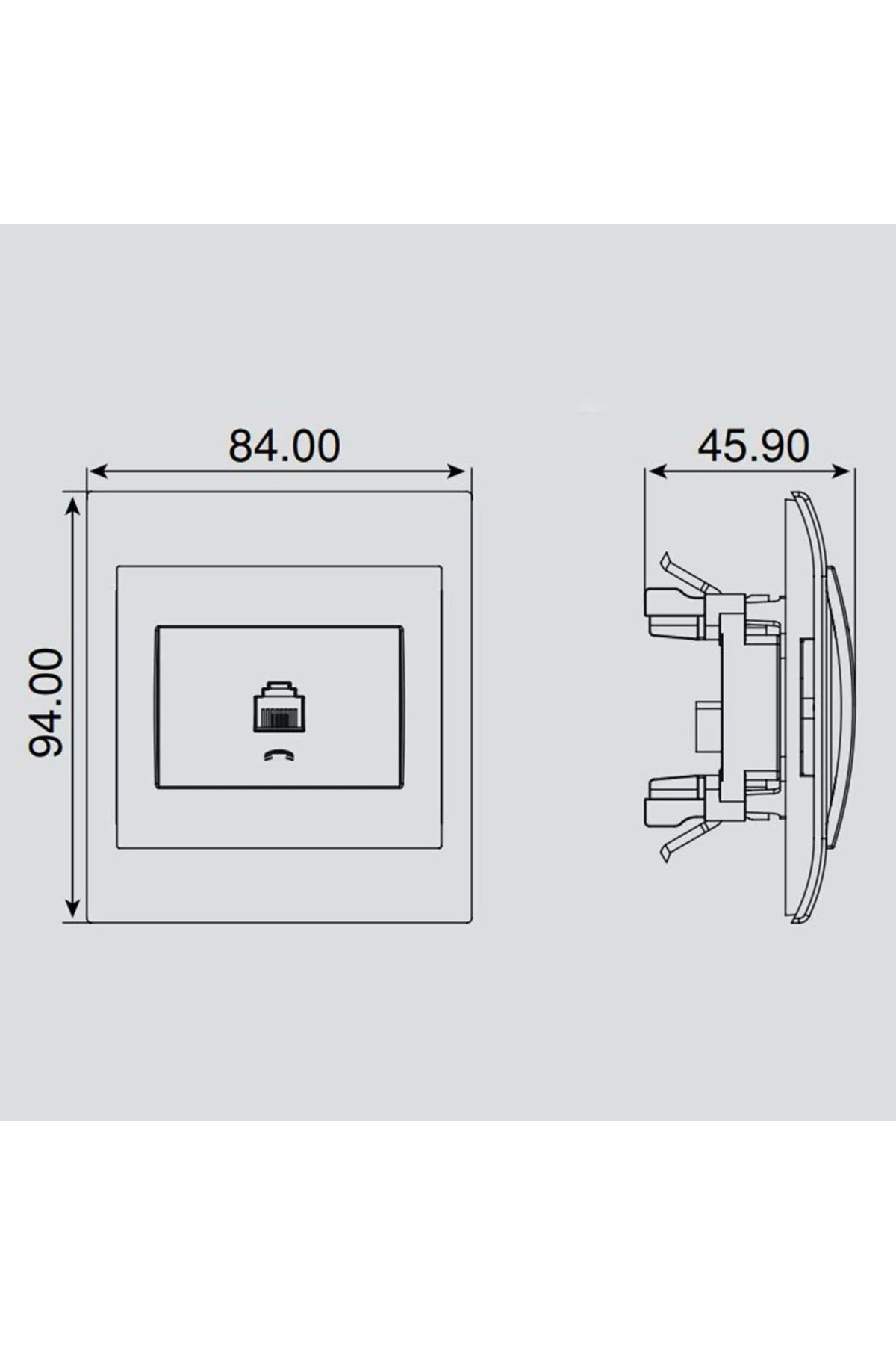 Viko Panasonic Thea Blu Tekli Nümeris Cat3 Mekanizma Wbtm04025nc-tr